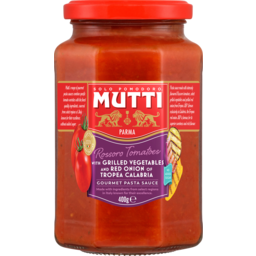 Photo of Mutti Rossoro Tomatoes With Grilled Vegetables Gourmet Pasta Sauce
