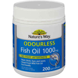 Photo of Nature's Way Odourless Fish Oil 1000mg 200 Capsules