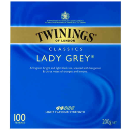 Photo of Twinings Lady Grey Tea Bags 100 Pack 200g 200g