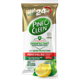 Photo of Pine O Cleen Lemon Lime 24h Germ Protection Disinfectant Wipes 126 Pack