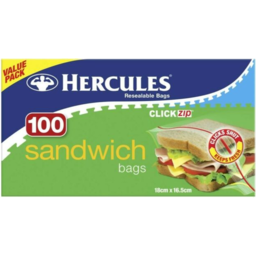 Photo of Hercules Sandwich Ziplock Bags 100s
