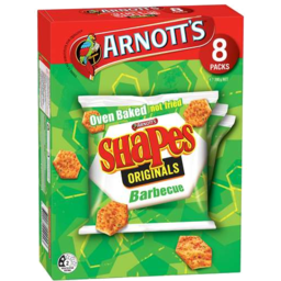 Photo of ARNOTT'S SHAPES ORIGINAL CRACKER BISCUITS BARBEQUE 8PACK 200GM