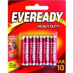 Photo of Eveready Heavy Duty Red AAA Batteries 10pk