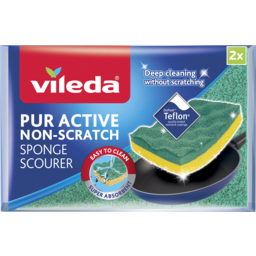 Photo of Vileda Pur Active Non-Scratch Sponge Scourer 2pk