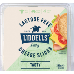 Photo of Liddells Lactose Free Tasty Cheese Slices 250g 12pk