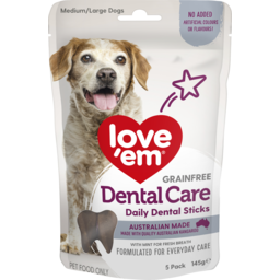 Photo of Love'em Dental Care Daily Dental Sticks Medium - Large Dog Treats