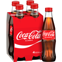 Photo of Coca-Cola Classic Soft Drink Multipack Glass Bottles 4 X 330ml