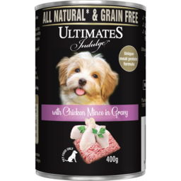 Photo of Utimates Indulge With Chicken Mince In Gravy Dog Food