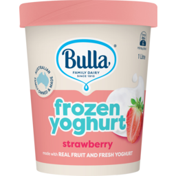 Photo of Bulla 97% Fat Free Strawberry Frozen Yoghurt 1l