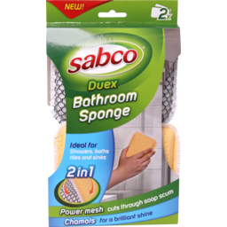 Photo of Sabco Duex 2 In 1 Bathroom Sponge 2 Pack