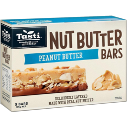 Photo of Tasti Peanut Butter Nut Butter Bars 5 Pack 175g