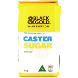 Photo of Black & Gold Caster Sugar 1kg