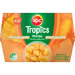 Photo of Spc Tropics Diced & Juicy Mangoes In Tasty Juice 4 Pack 120g