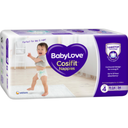 Photo of Babylove Cosifit Toddler For Boys & Girls 9- Size 4 Nappies 34 Pack