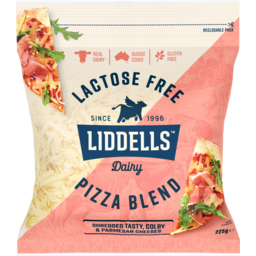 Photo of Liddells Lactose Free Pizza Blend Shredded Cheese 225g