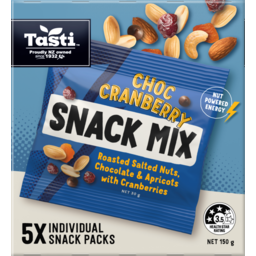 Photo of Tasti Snack Mix Cranberry Chocolate 5 Pack