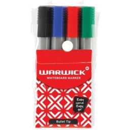 Photo of Warwick Whiteboard Markers 4 Pack