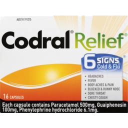 Photo of Codral Relief 6 Signs Capsule 16 Pack