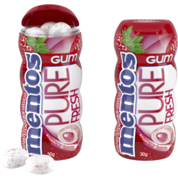 Photo of Mentos Pure Fresh Strawberry Sugar Free Chewing Gum Pocket Bottle