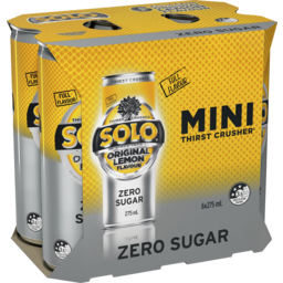 Photo of Solo Original Lemon Flavour Zero Sugar 6x275ml 