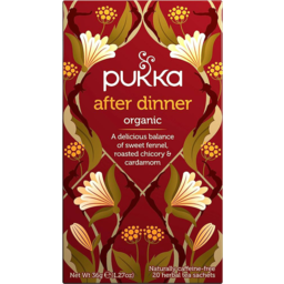 Photo of Pukka After Dinner Organic Sweet Fennel Rosasted Chicory & Cardamom Tea Bags 20 Pack 36g
