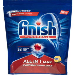 Photo of Finish Powerball All In 1 Max Dishwasher Tablets Lemon 53 Pack 