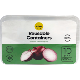 Photo of Value Reusable Container Rectangular 1l 10 Pack