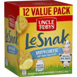 Photo of Uncle Tobys Le Snak Value Pack 12 Tasty Cheese Dip With Crispbread