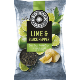 Photo of Red Rock Deli Lime & Black Pepper Chips 165g