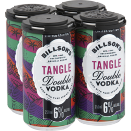 Photo of Billsons Double Vodka Tangle 4x250ml