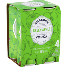 Photo of Billson's Green Apple Vodka 4 Pack Cans