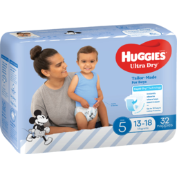 Photo of Huggies Ultra Dry Nappies Boys Size 5 (13-18kg) 32 Pack 