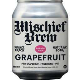 Photo of Mischief Brew Natural Soda Grapefruit 4x250ml