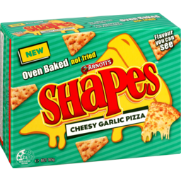 Photo of Arnott's Shapes Snacks Cheesy Garlic Pizza 165g