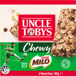 Photo of Uncle Tobys Chewy Milo Muesli Bars 6 Pack 185g