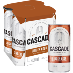 Photo of Cascade Ginger Beer Can 200ml 4pk