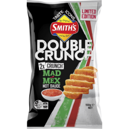 Photo of Smith's Double Crunch Potato Chips Mad Mex Hot Sauce 150g 150g