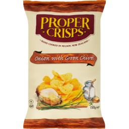 Photo of Proper Crisps - Onion & Green Chive Potato Chips 150g