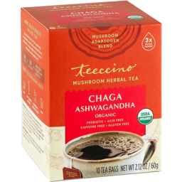 Photo of TEECCINO Org Chaga Ashwagandha Tea 10 Bags