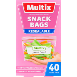 Photo of Multix Quick Seal Resealable Snack Bags 40pk