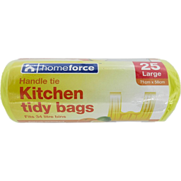 Photo of Homeforce Handle Tie Kitchen tidy Bags Large Citrus 25pk