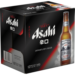 Photo of Asahi Beer Super Dry Bottles 12 Pack