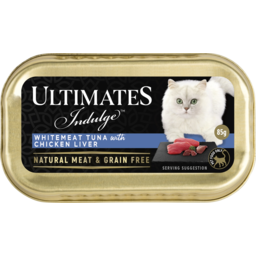 Photo of Ultimates Indulge Whitemeat Tuna With Chicken Liver Cat Food Tray 85g