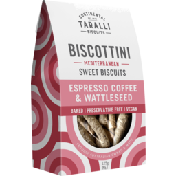 Photo of Taralli Espresso Coffee & Wattleseed Mediterranean Biscottini Sweet Biscuits 125g