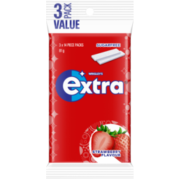 Photo of Extra Strawberry Chewing Gum 3 Pack 81g