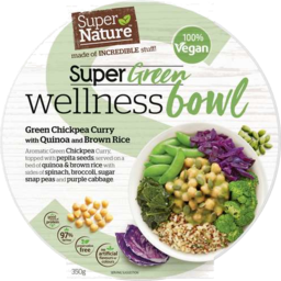 Photo of Super Nature Super Green Wellness Bowl – Green Chickpea Curry With Quinoa And Brown Rice 350gm