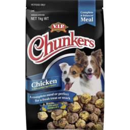 Photo of Vip Petfoods Chunkers Chicken With Scrambled Egg & Parsley Dog Food 1kg