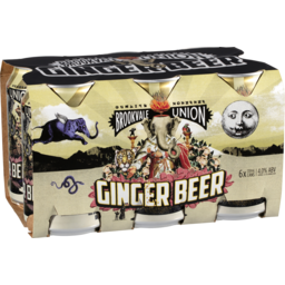 Photo of Brookvale Union Ginger Beer 4.0% 6 X 330ml Can 6.0x330ml