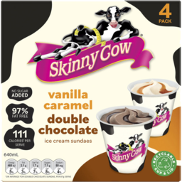 Photo of Skinny Cow Vanilla Caramel & Double Chocolate Ice Cream Sundaes