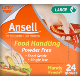 Photo of Ansell Handy Fresh Powder Free Disposable Gloves Large 24 Pack